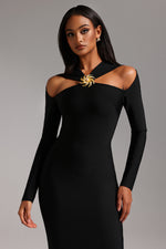 Load image into Gallery viewer, Lave Long Sleeves Hollow Out Bandage Maxi Dress