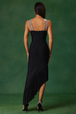 Load image into Gallery viewer, Nialla Sleeveless Diamond Flounce Bandage Maxi Dress
