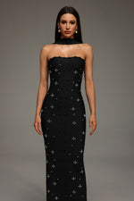 Load image into Gallery viewer, Nesya Sleeveless Pearl Bandage Maxi Dress