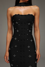 Load image into Gallery viewer, Nesya Sleeveless Pearl Bandage Maxi Dress