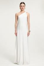 Load image into Gallery viewer, Tie-Shoulder Satin Maxi Dress