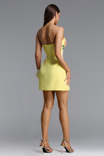 Load image into Gallery viewer, Doris Elegant Tailored Strapless Floral Embroidered Mini Dress