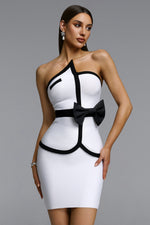 Load image into Gallery viewer, Erica Classic Contour Contrast Bandage Mini Dress
