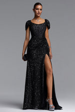 Load image into Gallery viewer, Ilia Glamorous Contour Ruched Sequin Maxi Dress