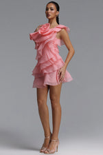 Load image into Gallery viewer, Juhly Chic Flowy Sleeveless Floral Ruffle Tiered Tulle Mini Dress