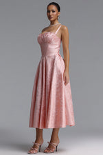 Load image into Gallery viewer, Sliya Elegant Tailored Sleeveless Jacquard Satin Maxi Dress