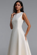 Load image into Gallery viewer, Velma Minimalist Cinched-Waist Sleeveless Pearl Rhinestone A-Line Maxi Dress