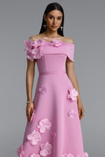 Load image into Gallery viewer, Gacia Elegant Off Shoulder Floral Maxi Dress