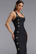 Load image into Gallery viewer, Giacinta Halter Bandage Maxi Dress - Black