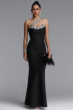 Load image into Gallery viewer, Islay Glamorous One Shoulder Rhinestone Mermaid Bandage Maxi Dress