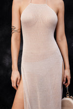 Load image into Gallery viewer, Hailey Halter Knitted Midi Dress