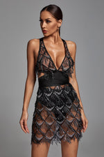 Load image into Gallery viewer, Louisa Mini Dress - Black - Bellabarnett