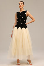Load image into Gallery viewer, Roto Sleeveless Sequin Flowers Maxi Dress