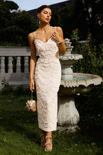 Load image into Gallery viewer, Teresa Pearl Sequin Midi Dress