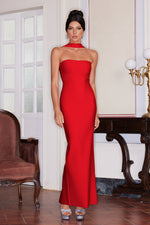 Load image into Gallery viewer, Rosee Sleeveless Bandage Midi Dress