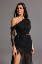 Load image into Gallery viewer, Hunter One Shoulder Slit Maxi Dress