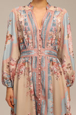 Load image into Gallery viewer, Dorte Long Sleeve Floral Printed Maxi Dress