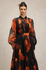 Load image into Gallery viewer, Payson Long Sleeves Printed Maxi Dress