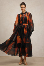 Load image into Gallery viewer, Payson Long Sleeves Printed Maxi Dress