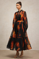 Load image into Gallery viewer, Payson Long Sleeves Printed Maxi Dress