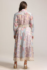 Load image into Gallery viewer, Ruby Long Sleeve Floral Printed Lace Top And Skirt Two-Piece Set