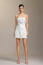 Load image into Gallery viewer, Renaa Kijin Handmade flowers Sequins mini dress