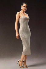Load image into Gallery viewer, Logan Sleeveless Diamond Midi Dress