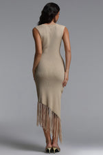 Load image into Gallery viewer, Garela Elegant Contour Round Neck Sleeveless Knit Maxi Dress