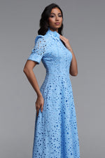 Load image into Gallery viewer, Kitsu Short Sleeve Midi Dress	