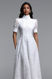 Kitsu Short Sleeve Midi Dress	