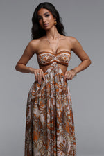 Load image into Gallery viewer, Polasa Resort Flowy Sleeveless Floral Print Chiffon Maxi Dress	