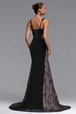 Load image into Gallery viewer, Kavaca Elegant Contour Square Neck Lace Velvet Maxi Dress	