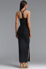 Load image into Gallery viewer, Giacinta Halter Bandage Maxi Dress - Black