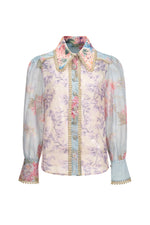 Load image into Gallery viewer, Ruby Long Sleeve Floral Printed Lace Top And Skirt Two-Piece Set