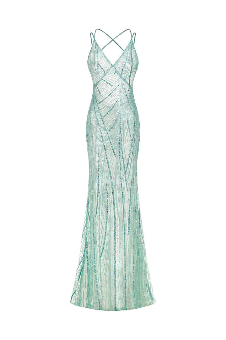 Hilia Glliter Maxi Dress