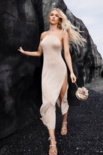 Load image into Gallery viewer, Hailey Halter Knitted Midi Dress